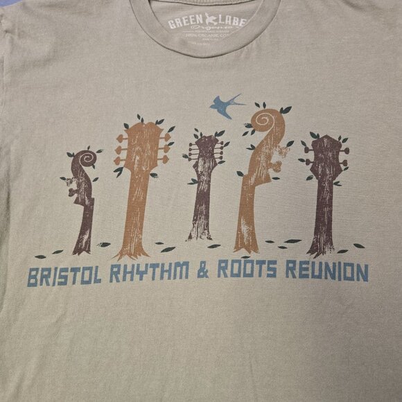 Green Label Organic Cotton Men's S Bristol Rhythm & Roots Reunion Graphic T-Shir - Picture 5 of 7